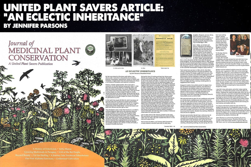 United Plant Savers Article: "An Eclectic Inheritance" is about our family!