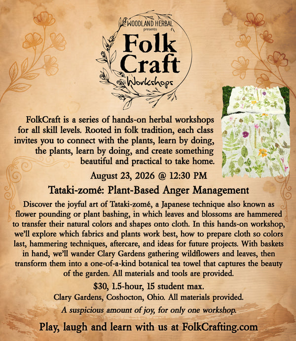 FolkCraft Workshop - Tataki-zomé: Plant-Based Anger Management (August 23)