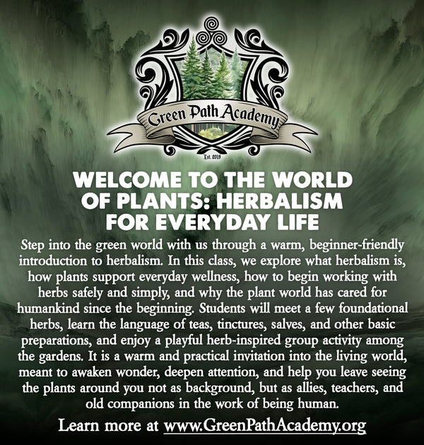 Green Path Academy: "Welcome to the World of Plants: Herbalism for Everyday Life" Class